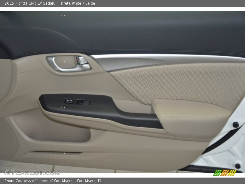 Taffeta White / Beige 2015 Honda Civic EX Sedan