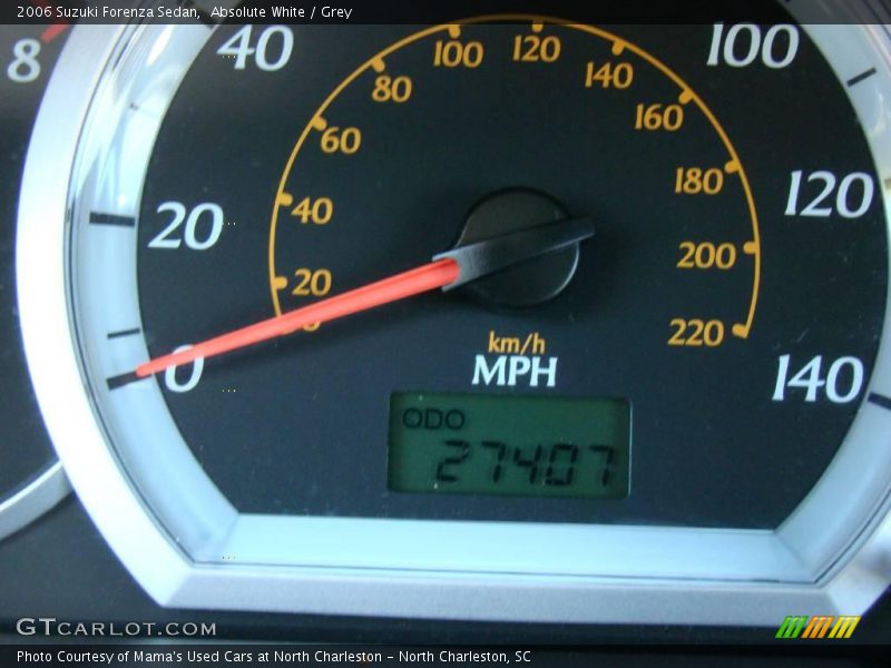 Absolute White / Grey 2006 Suzuki Forenza Sedan