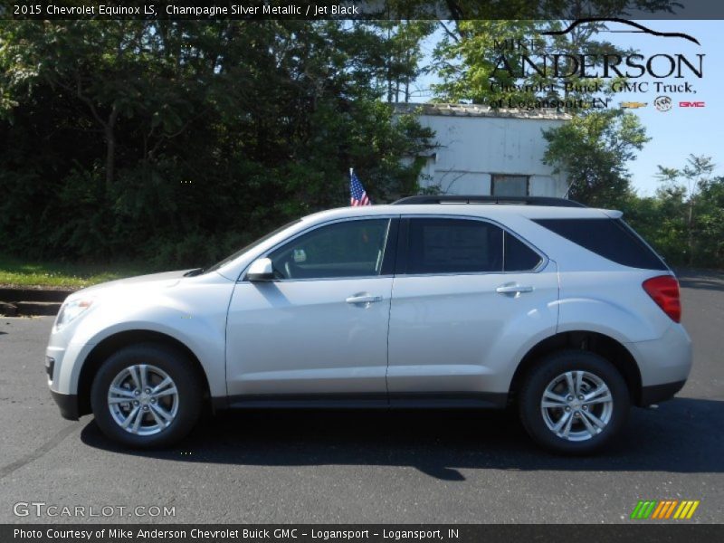 Champagne Silver Metallic / Jet Black 2015 Chevrolet Equinox LS