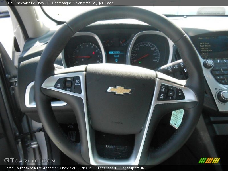 Champagne Silver Metallic / Jet Black 2015 Chevrolet Equinox LS