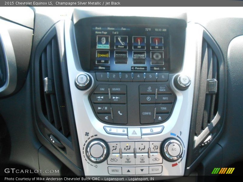 Champagne Silver Metallic / Jet Black 2015 Chevrolet Equinox LS