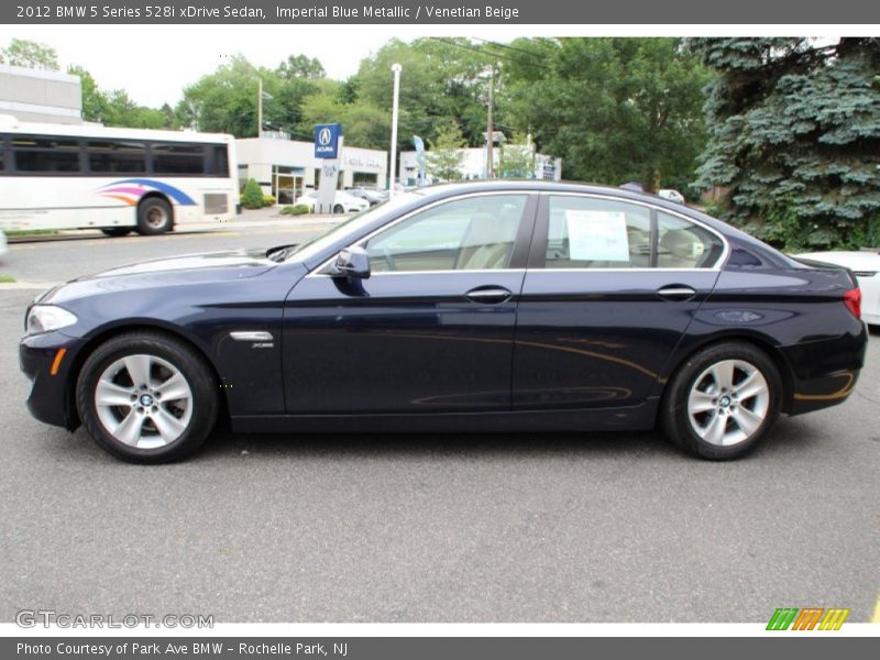 Imperial Blue Metallic / Venetian Beige 2012 BMW 5 Series 528i xDrive Sedan