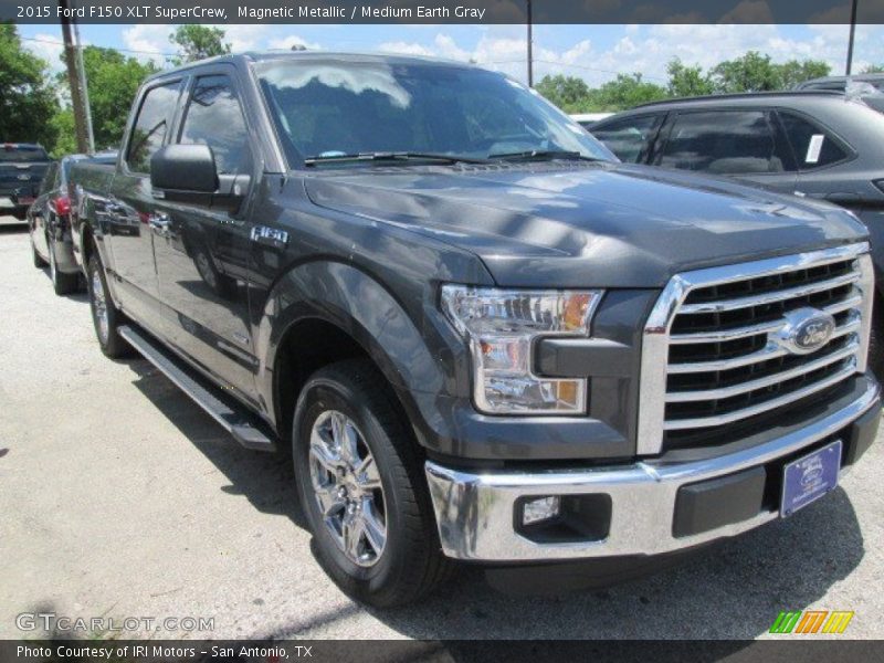 Magnetic Metallic / Medium Earth Gray 2015 Ford F150 XLT SuperCrew