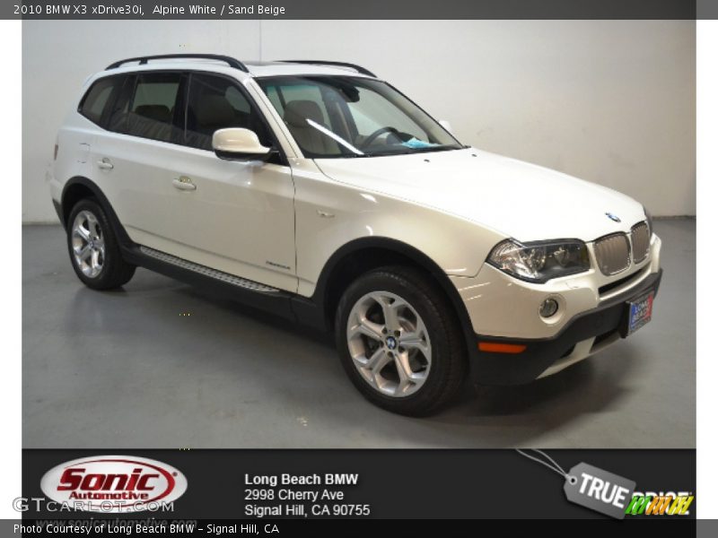 Alpine White / Sand Beige 2010 BMW X3 xDrive30i