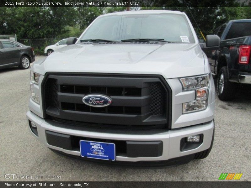 Ingot Silver Metallic / Medium Earth Gray 2015 Ford F150 XL SuperCrew
