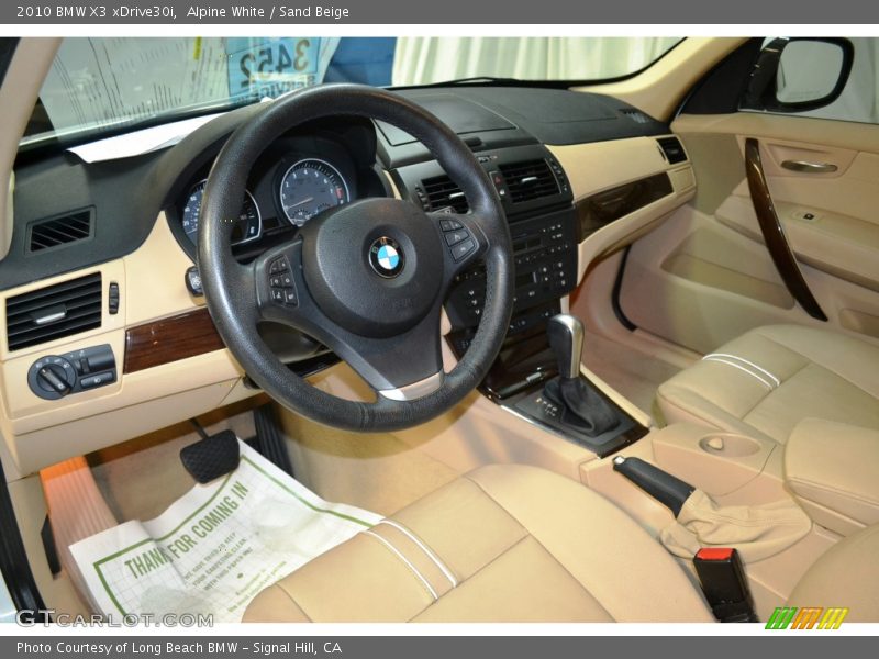 Alpine White / Sand Beige 2010 BMW X3 xDrive30i