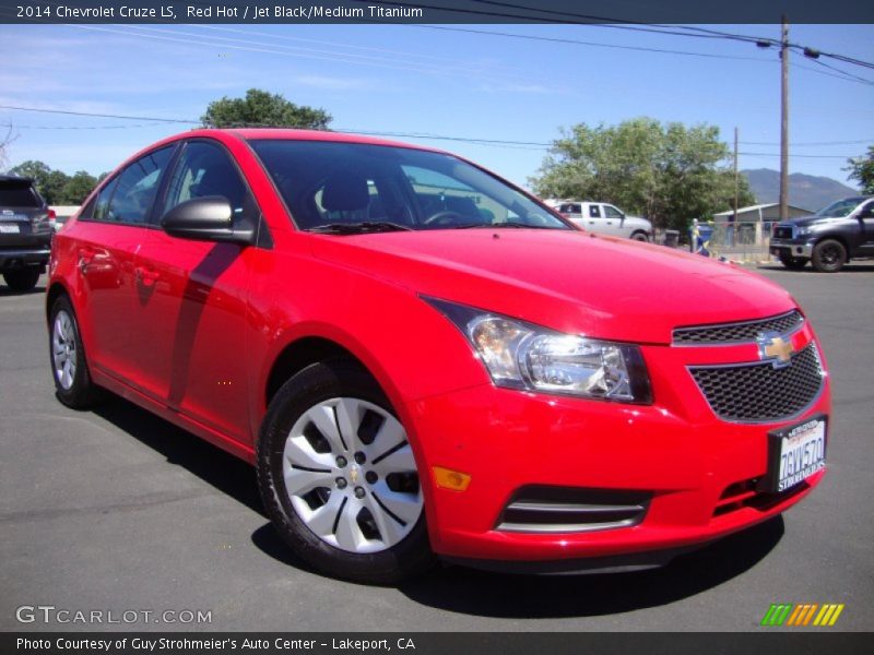 Red Hot / Jet Black/Medium Titanium 2014 Chevrolet Cruze LS