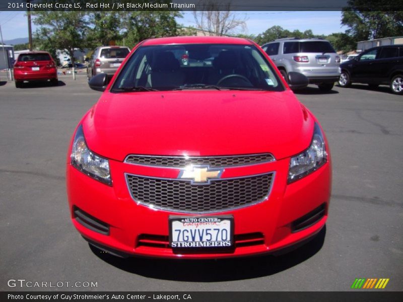 Red Hot / Jet Black/Medium Titanium 2014 Chevrolet Cruze LS