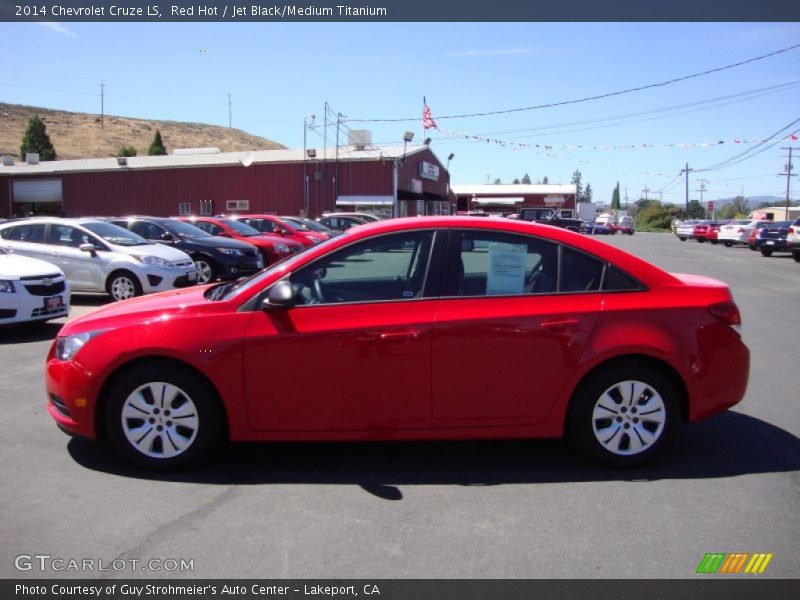 Red Hot / Jet Black/Medium Titanium 2014 Chevrolet Cruze LS