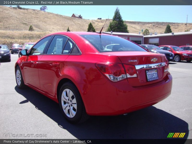 Red Hot / Jet Black/Medium Titanium 2014 Chevrolet Cruze LS