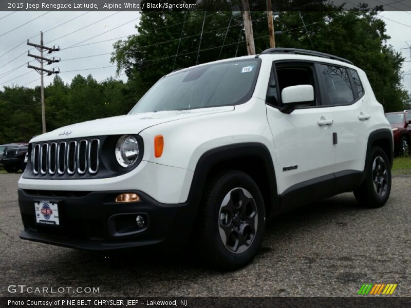 Alpine White / Black/Sandstorm 2015 Jeep Renegade Latitude