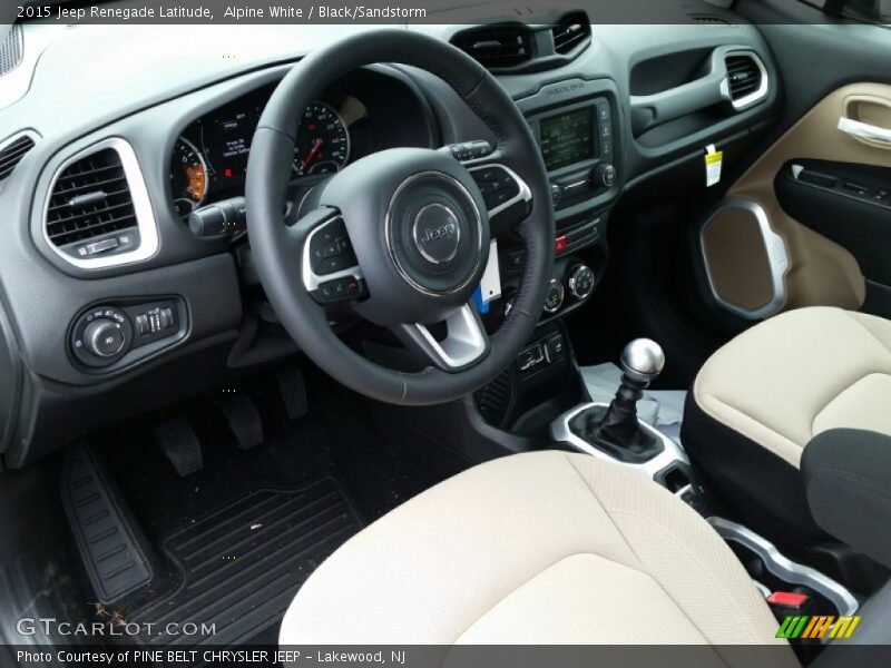 Black/Sandstorm Interior - 2015 Renegade Latitude 