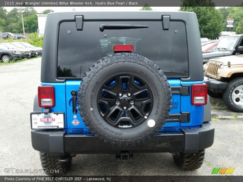 Hydro Blue Pearl / Black 2015 Jeep Wrangler Unlimited Willys Wheeler 4x4
