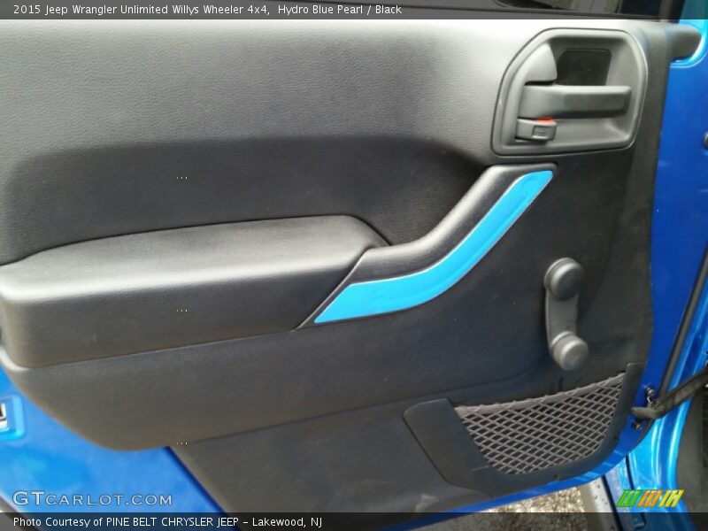 Hydro Blue Pearl / Black 2015 Jeep Wrangler Unlimited Willys Wheeler 4x4