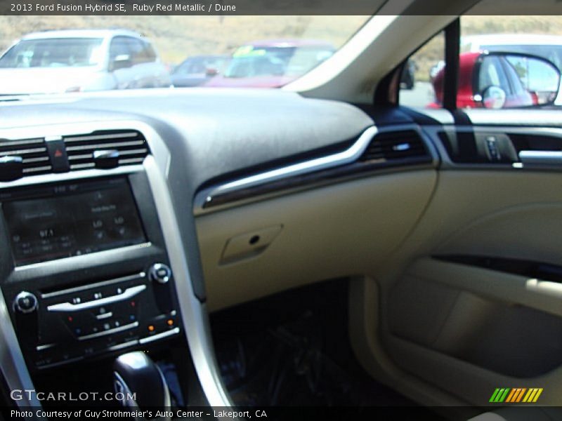 Ruby Red Metallic / Dune 2013 Ford Fusion Hybrid SE