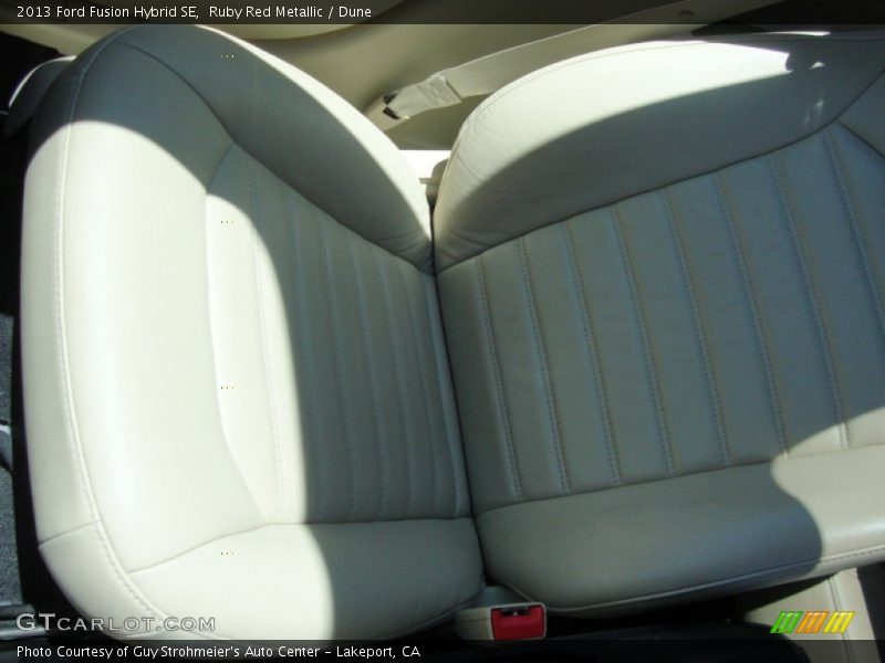 Ruby Red Metallic / Dune 2013 Ford Fusion Hybrid SE