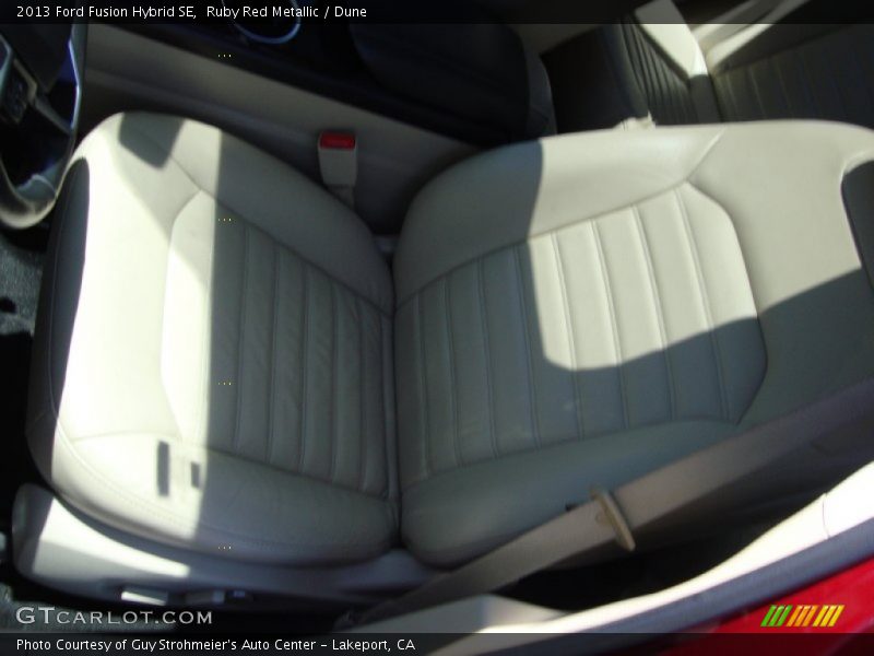 Ruby Red Metallic / Dune 2013 Ford Fusion Hybrid SE