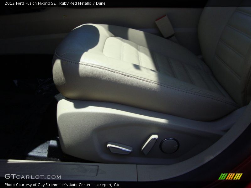 Ruby Red Metallic / Dune 2013 Ford Fusion Hybrid SE