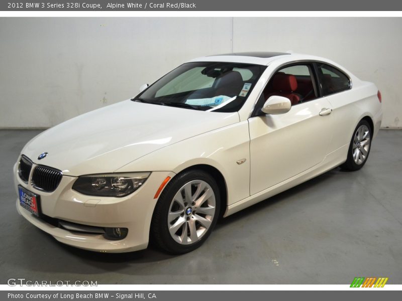 Alpine White / Coral Red/Black 2012 BMW 3 Series 328i Coupe