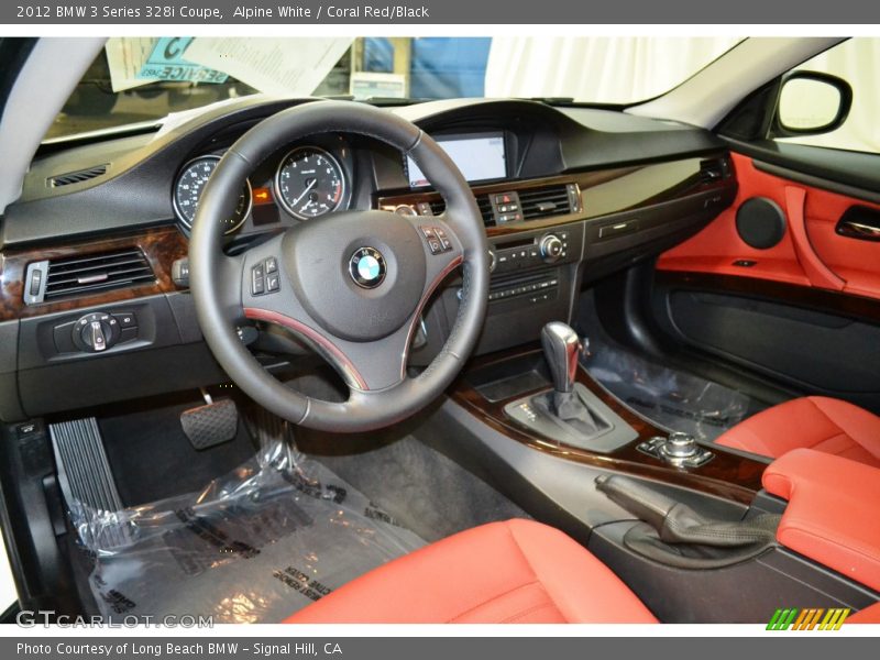 Alpine White / Coral Red/Black 2012 BMW 3 Series 328i Coupe