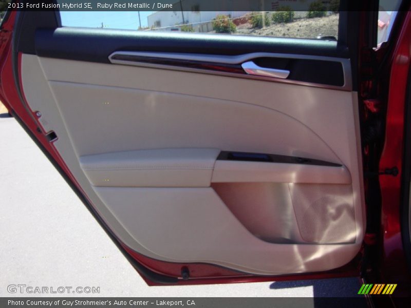 Ruby Red Metallic / Dune 2013 Ford Fusion Hybrid SE