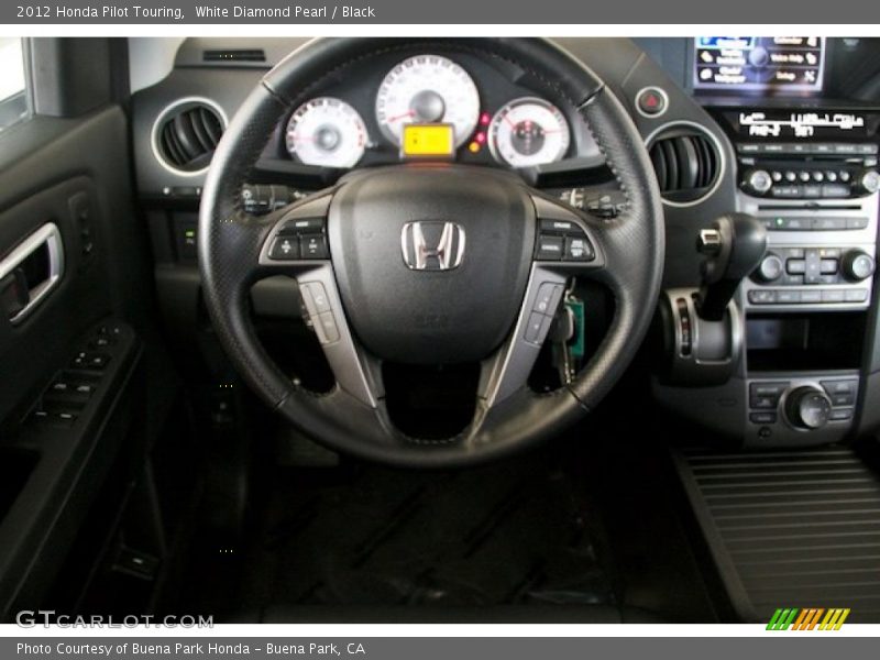 White Diamond Pearl / Black 2012 Honda Pilot Touring