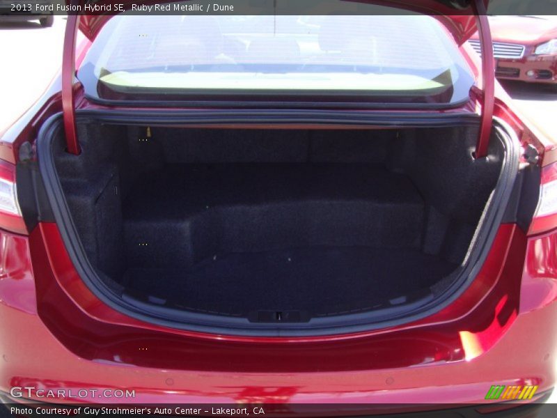 Ruby Red Metallic / Dune 2013 Ford Fusion Hybrid SE