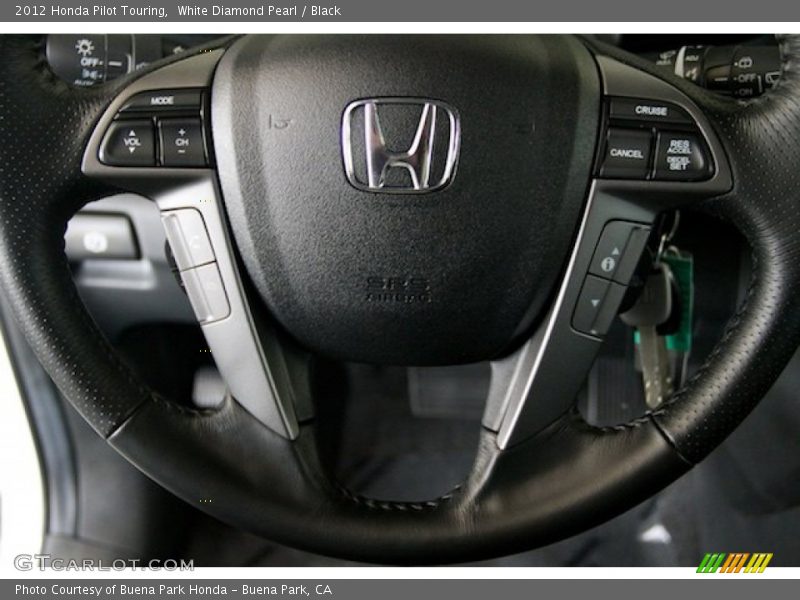White Diamond Pearl / Black 2012 Honda Pilot Touring