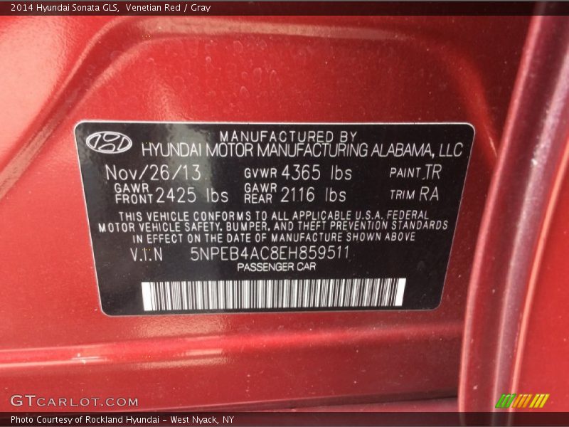 Venetian Red / Gray 2014 Hyundai Sonata GLS