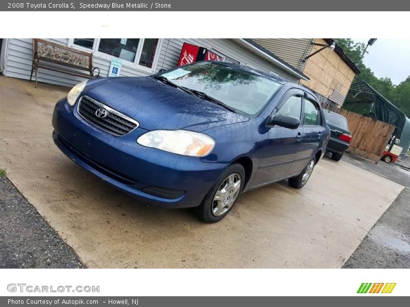 Speedway Blue Metallic / Stone 2008 Toyota Corolla S