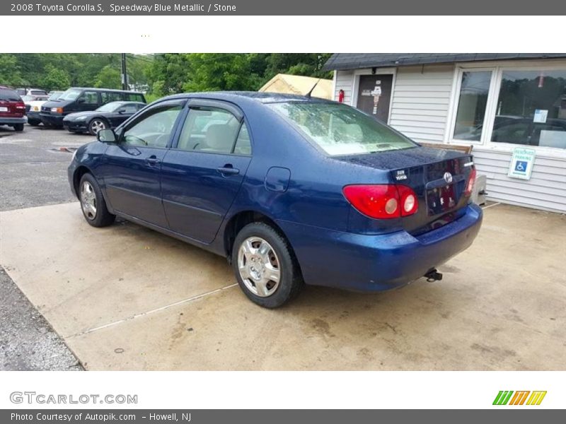 Speedway Blue Metallic / Stone 2008 Toyota Corolla S