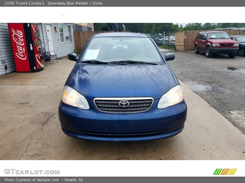 Speedway Blue Metallic / Stone 2008 Toyota Corolla S