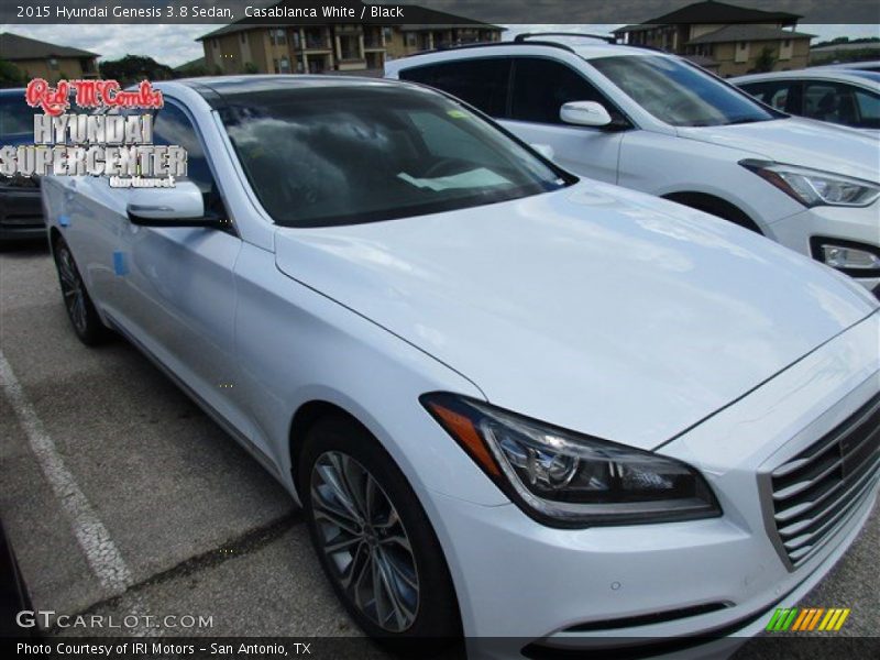 Casablanca White / Black 2015 Hyundai Genesis 3.8 Sedan