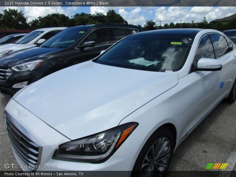 Casablanca White / Black 2015 Hyundai Genesis 3.8 Sedan