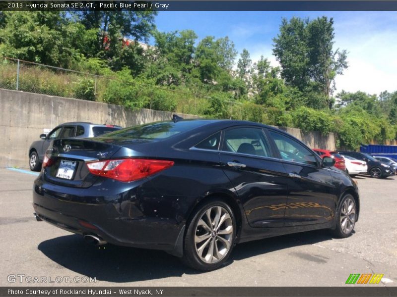 Pacific Blue Pearl / Gray 2013 Hyundai Sonata SE 2.0T