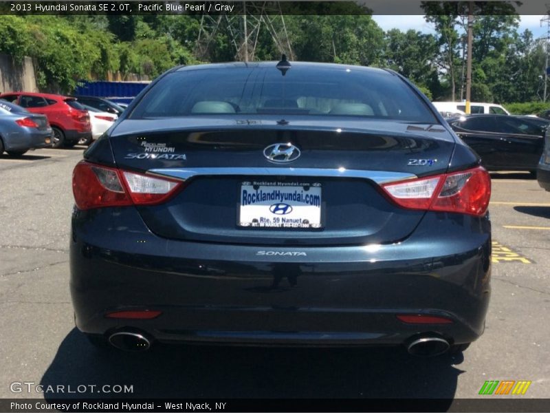 Pacific Blue Pearl / Gray 2013 Hyundai Sonata SE 2.0T
