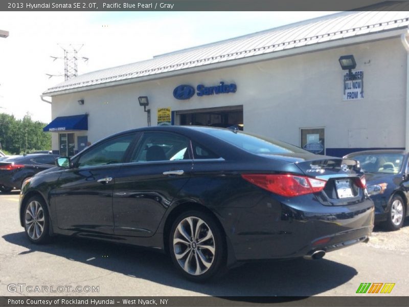 Pacific Blue Pearl / Gray 2013 Hyundai Sonata SE 2.0T