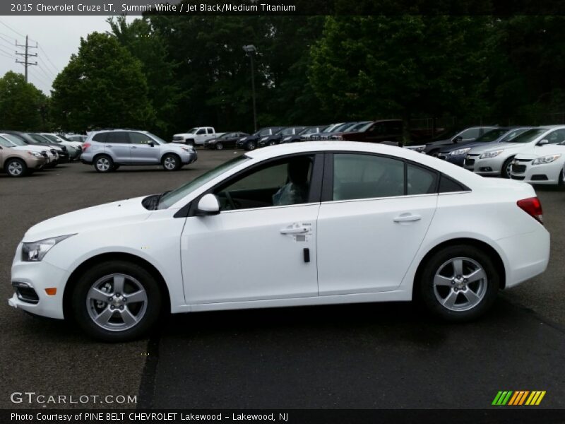 Summit White / Jet Black/Medium Titanium 2015 Chevrolet Cruze LT