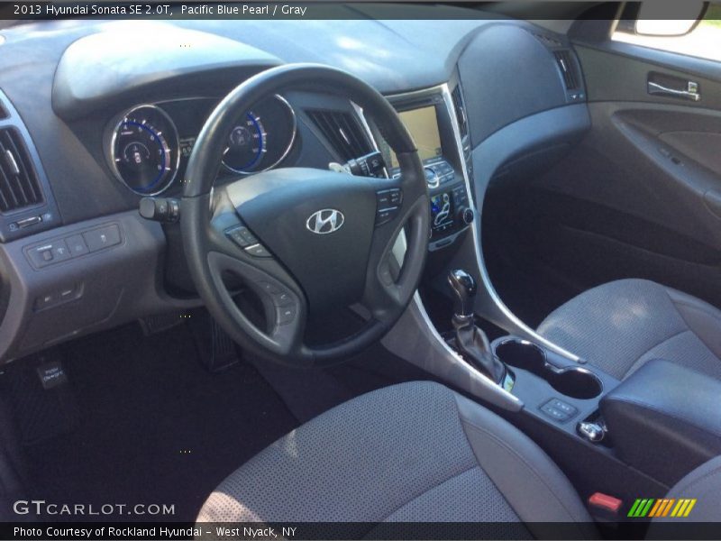 Pacific Blue Pearl / Gray 2013 Hyundai Sonata SE 2.0T