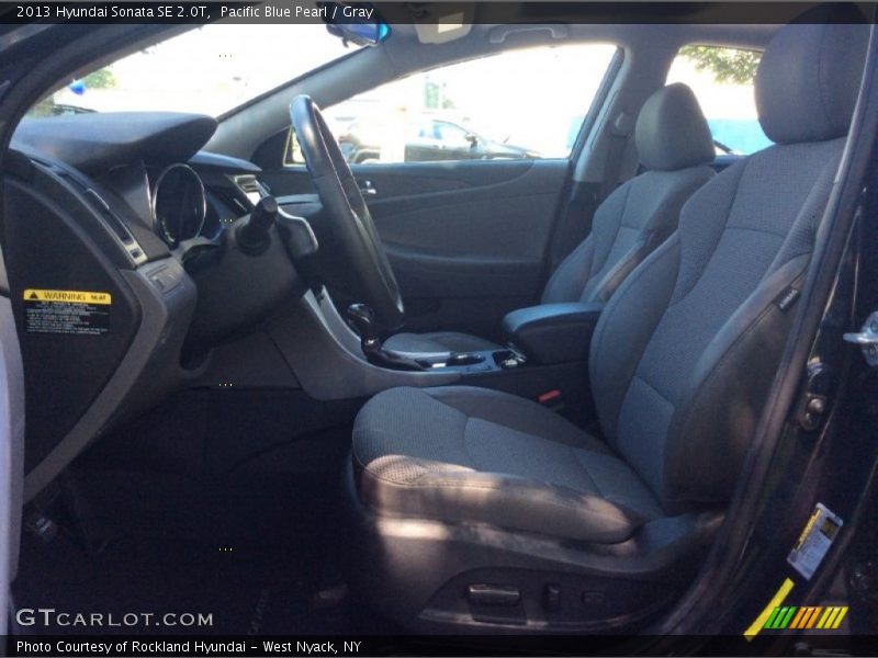 Pacific Blue Pearl / Gray 2013 Hyundai Sonata SE 2.0T