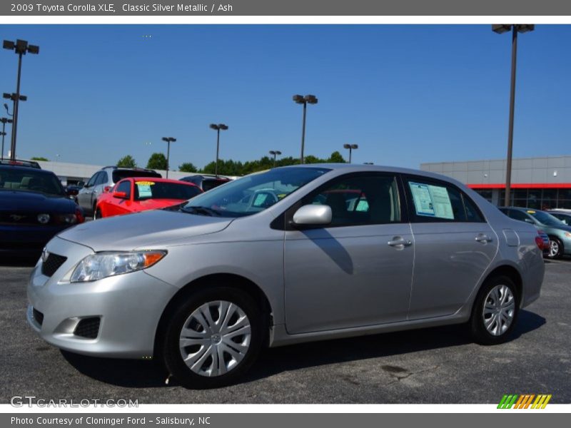 Classic Silver Metallic / Ash 2009 Toyota Corolla XLE