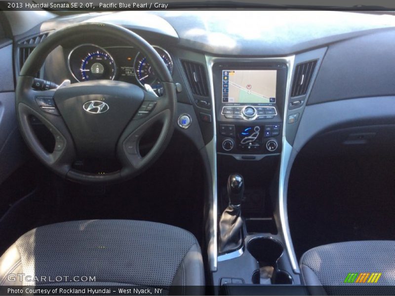 Pacific Blue Pearl / Gray 2013 Hyundai Sonata SE 2.0T