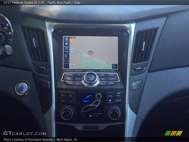 Pacific Blue Pearl / Gray 2013 Hyundai Sonata SE 2.0T