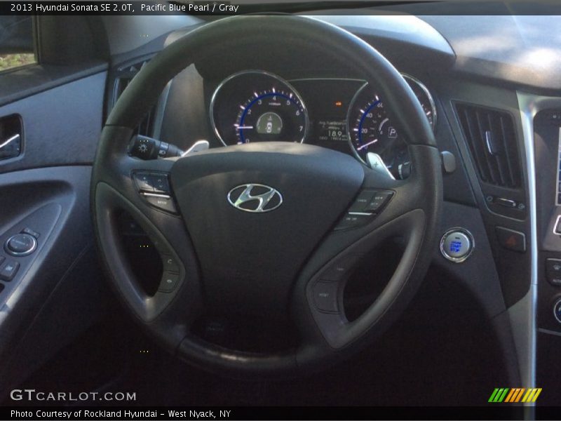 Pacific Blue Pearl / Gray 2013 Hyundai Sonata SE 2.0T