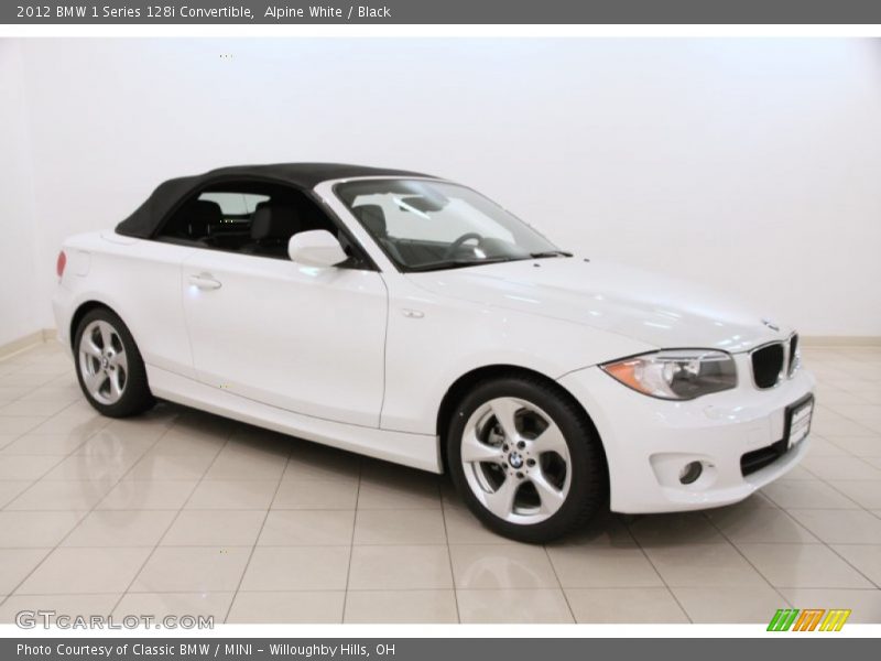 Alpine White / Black 2012 BMW 1 Series 128i Convertible