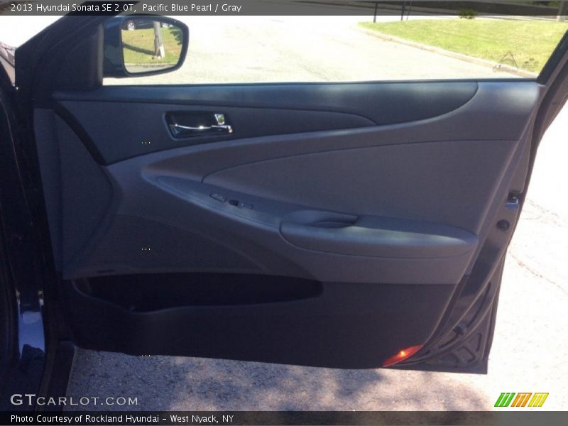 Pacific Blue Pearl / Gray 2013 Hyundai Sonata SE 2.0T