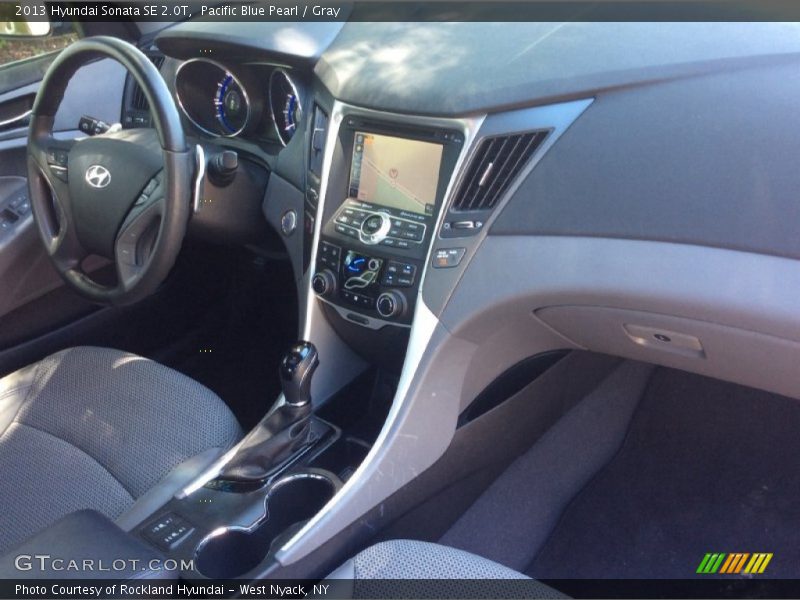 Pacific Blue Pearl / Gray 2013 Hyundai Sonata SE 2.0T