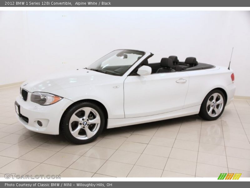 Alpine White / Black 2012 BMW 1 Series 128i Convertible