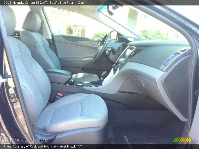 Pacific Blue Pearl / Gray 2013 Hyundai Sonata SE 2.0T