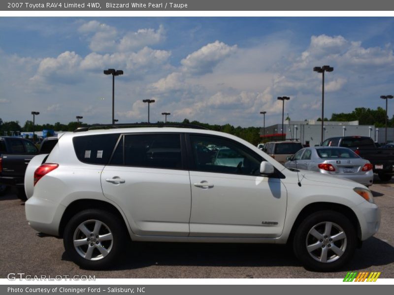 Blizzard White Pearl / Taupe 2007 Toyota RAV4 Limited 4WD
